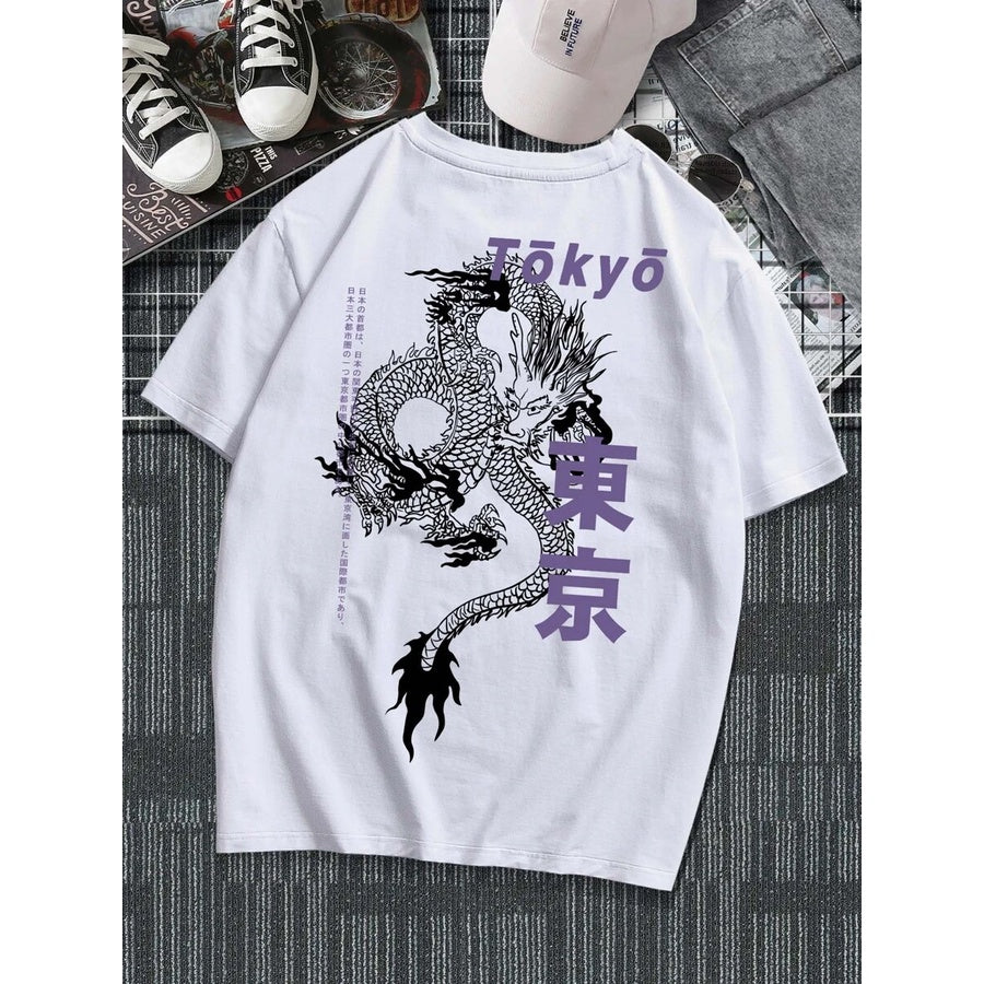 Camiseta Masculina Dragão Tokyo Japão seven conceito